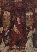 unknow artist The madonna and child enthroned,attended by angels playing musical instruments France oil painting artist